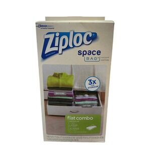 Ziploc Space Bag Flat Combo 3 Pack Vacuum Seal Storage Bags M L XL New